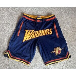 Golden State Warriors Mesh Inked Embroidered Icon Basketball Shorts | Mens Small